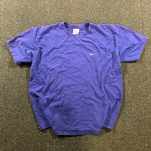 Vintage Silver Tag Navy Nike Swoosh Embroidered Tee